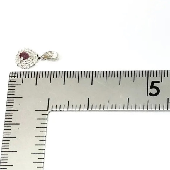 Jewelry Pendant Head   Ruby 0.18ct Platinum - Picture 4 of 11